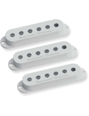 SEYMOUR DUNCAN STRAT COVER WHITE SET (3) LOGO
