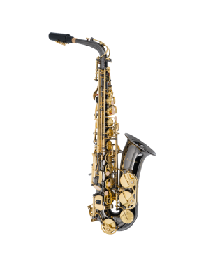 Saxo Alto Taylor Collins TCAS-05 Negro Plateado Gravado LLaves Doradas
