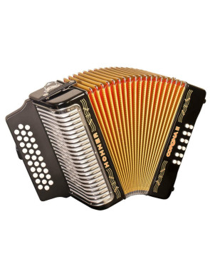 Acordeón Hohner A-56211-GCF Corona II Lacado Negro