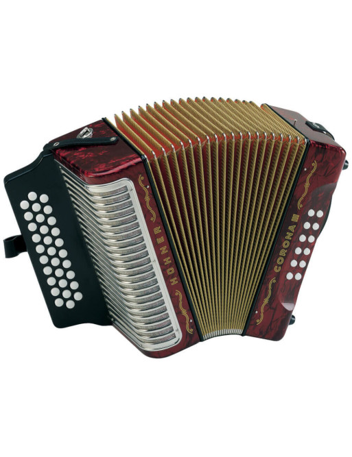 Acordeón Hohner A-5723-GCF Corona III Rojo