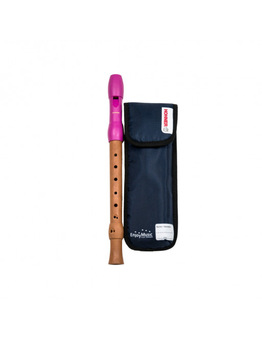Flauta Hohner Mixta Boquilla Rosa Digitación Barroca 2P 9586-1
