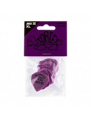 Bolsa 12 Púas Dunlop 498P-114 Tortex Jazz III Xl 1.14mm Pickers