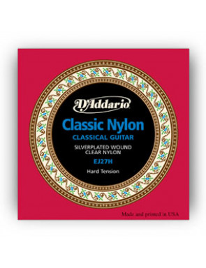 Juego Cuerdas Guitarra Clásica D'Addario Student EJ-27H Tensión Fuerte