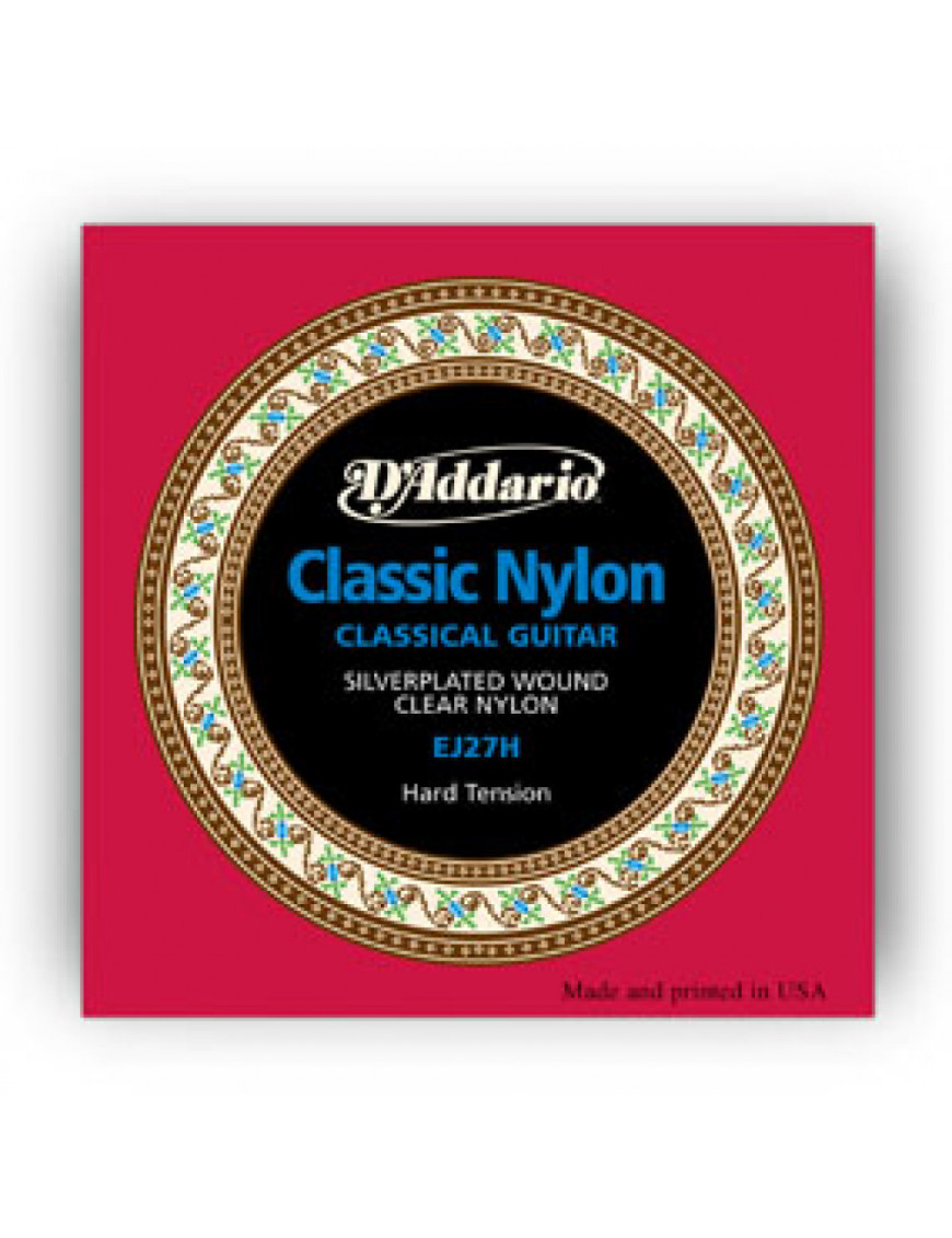 Juego Cuerdas Guitarra Clásica D'Addario Student EJ-27H Tensión Fuerte