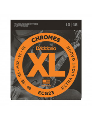 Juego Cuerdas Entorchado Plano Guitarra Eléctrica D'Addario ECG-23 10