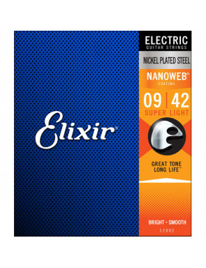 Juego Cuerdas Guitarra Eléctrica Elixir Nanoweb 12002 (009-042)
