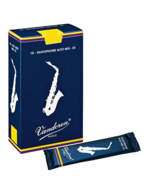 Caja 10 Cañas Saxo Alto Vandoren Tradicional 1½ caja azul