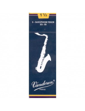 Caja 5 Cañas Saxo Tenor Vandoren Tradicional 4 caja azul
