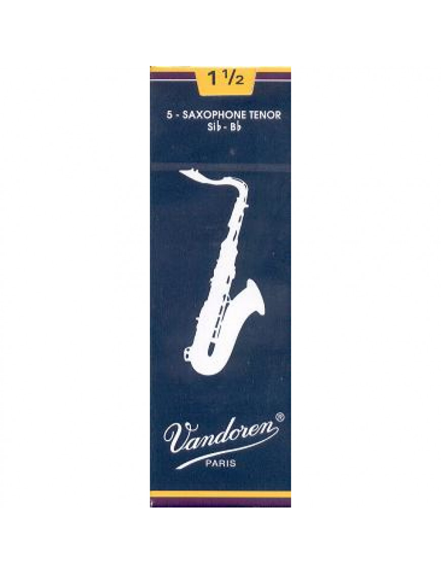 Caja 5 Cañas Saxo Tenor Vandoren Tradicional 4 caja azul