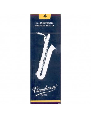 Caja 5 Cañas Saxo Barítono Vandoren Tradicional 4 azul