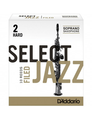 Caja de 10 Cañas Saxo Soprano Rico Select Jazz 2 Dura Filed