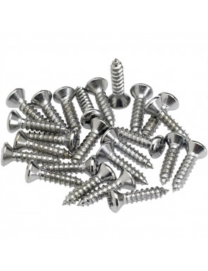 Juego 24 Tornillos Golpeador/Control Plate Fender Cromo 099-4923-000