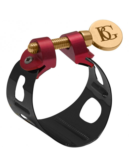 Abrazadera Saxo Soprano BG Dúo Lacada Negro LDSB