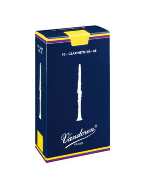 Caja 10 Cañas Clarinete Vandoren Tradicional 1 caja azul