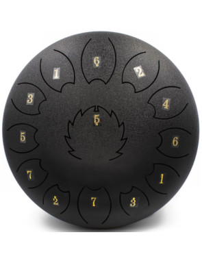 Steel Tongue Drum F-Zone STD1213N Negro (12" 13 notas)
