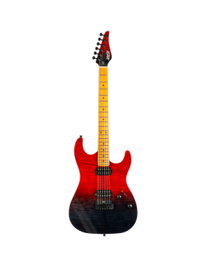 Guitarra Eléctrica Jet JS1000 Vulcano Transparent Red