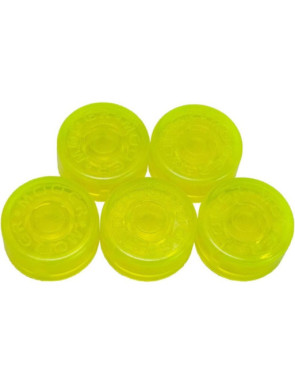 MOOER YELLOW GREEN FOOTSWITCH TOPPER,5 PCS PER BAG